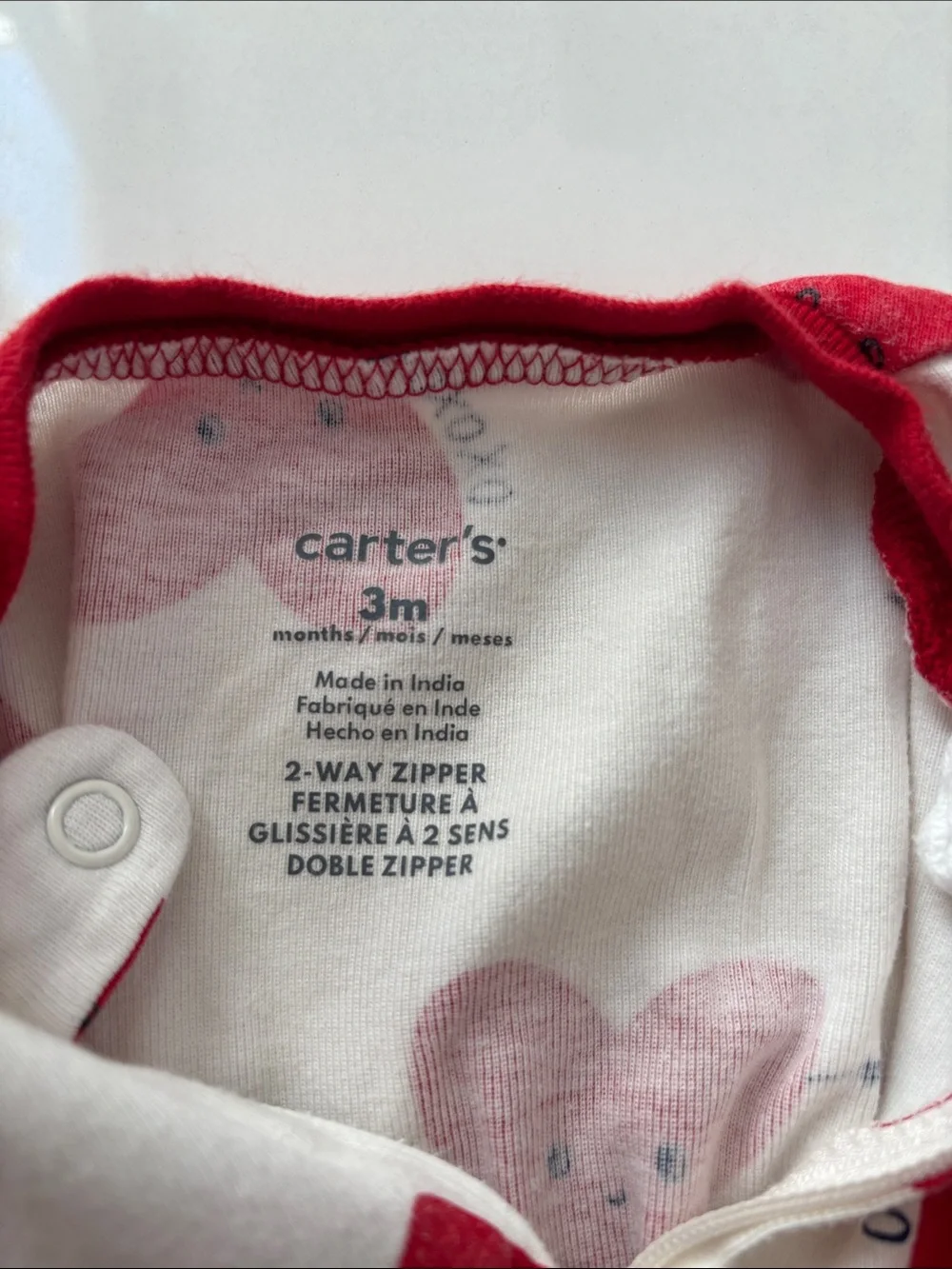 Carter's Valentines Day Heart Footed Pajamas 3M ❤️